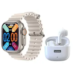 LENOVO - LP40 Pro Audífonos-Blanco y Toumi S10 Ultra Reloj Inteligente-W