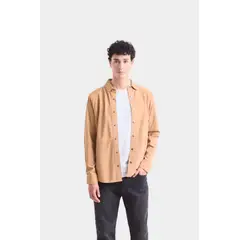 VELEZ - Vélez Camisa Manga Larga Para Hombre Gamuza Camel