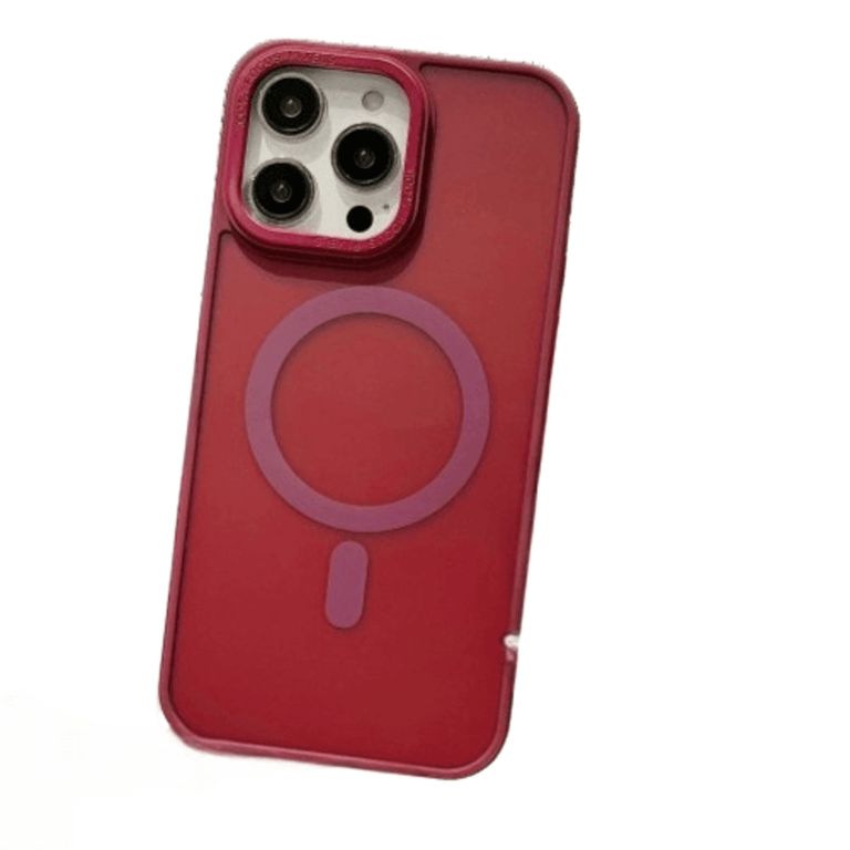 Funda para iPhone 15 Pro Magsafe Ahumado Mate Vino