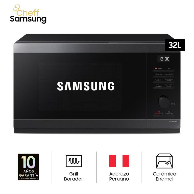Microondas C/dorador 32 Lts - Negro