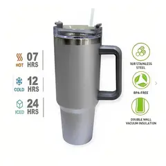 GENERICO - Termo Tomatodo Vaso con Asa de Acero Inoxidable de 1200 ml
