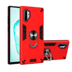 GENERICO - Funda for iPhone 13 Pro Max Anillo Metálico Antishock Rojo Resistente