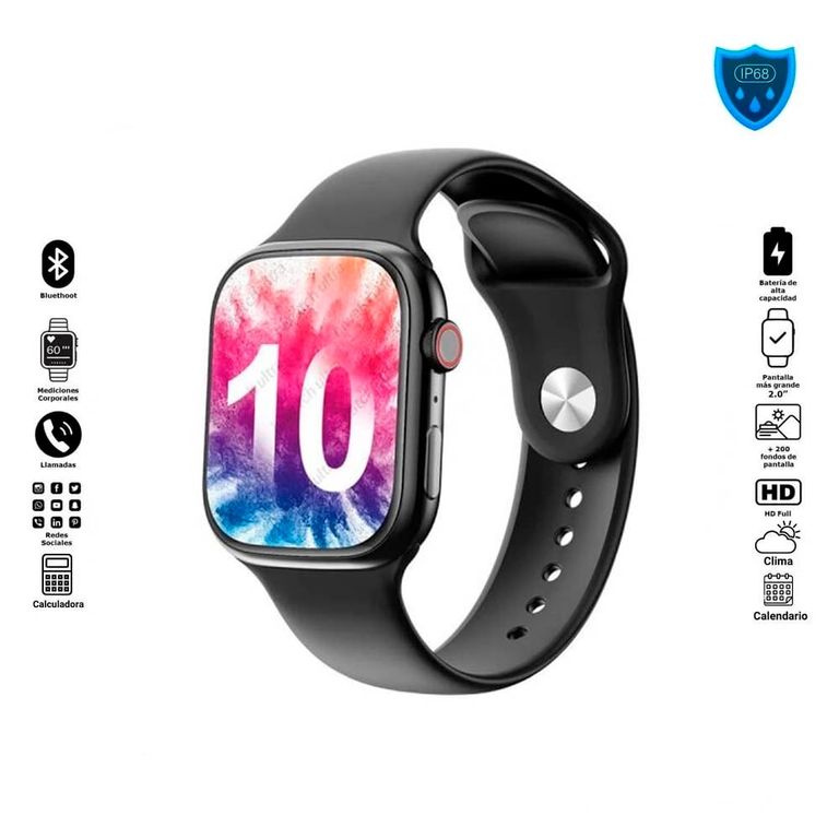 Smartwatch T900 Pro Serie 10 Negro 2025