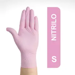 GENERICO - Guantes De Nitrilo Descartables Rosado Talla S Caja 100 UND