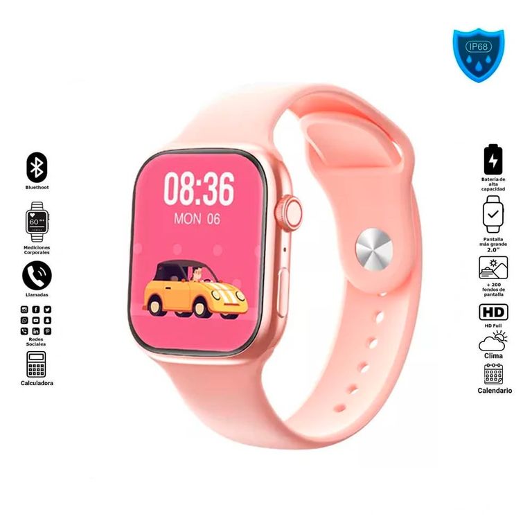 Smartwatch T900 Pro Serie 10 Rosa 2025