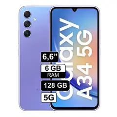 SAMSUNG - Celular Galaxy A34 5G 6GB 128GB 66 Morado