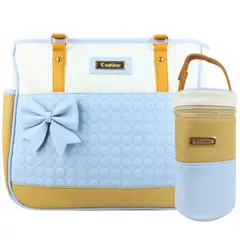 GENERICO - Bolso Pañalera Lazo - Celeste
