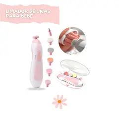 GENERICO - Limador de Uñas Eléctrica Bebés Rosado