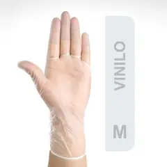 GENERICO - Guantes De Vinilo Transparentes Talla M Caja 100 UND