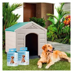 COOL PETS - CASA PARA PERRO GRANDE (Incluye pañales de piso 50 UND)