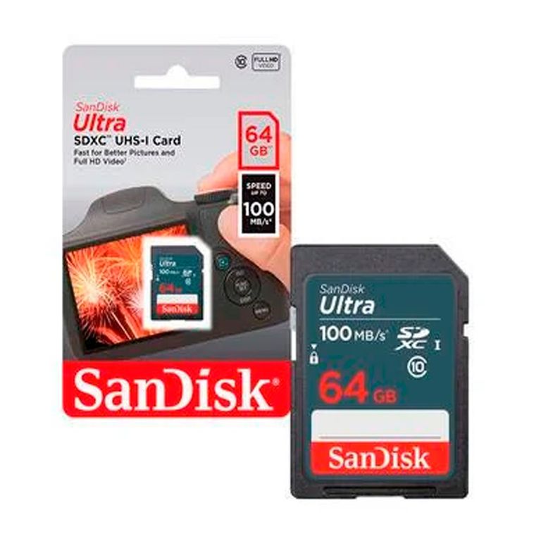 Memoria Ultra Sdxc Uhs-I De 64GB Con Velocidad De 100 MBS