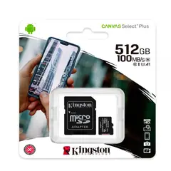 KINGSTON - Memoria Micro SD Canvas 512GB Clase 10 100MBS