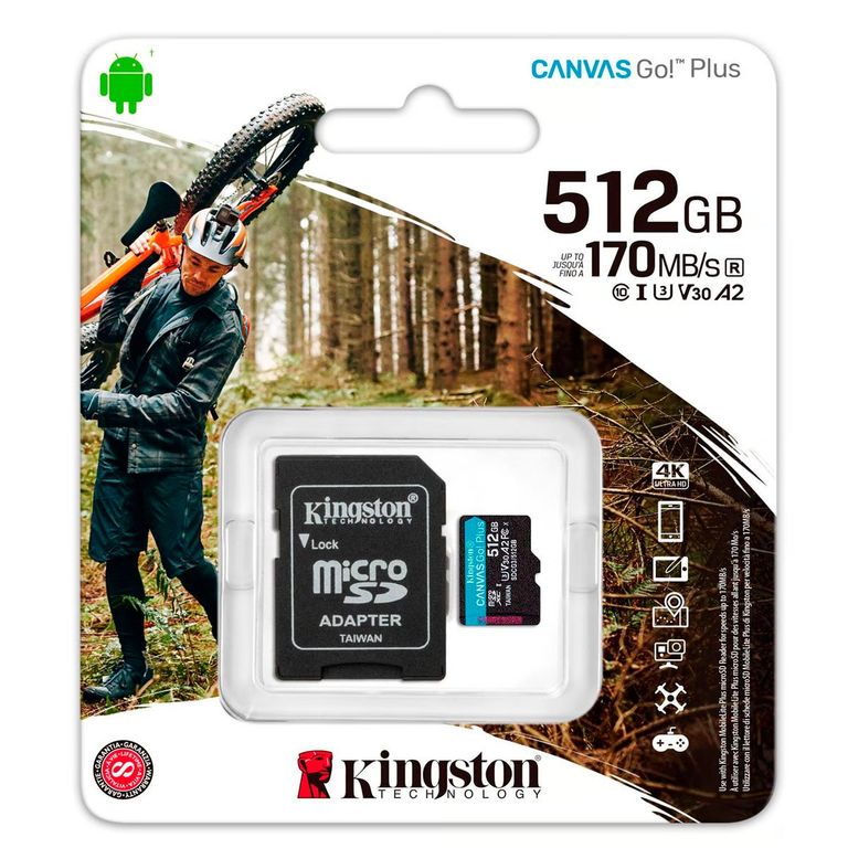 Memoria Micro SD 512GB Canvas Go Plus 4k