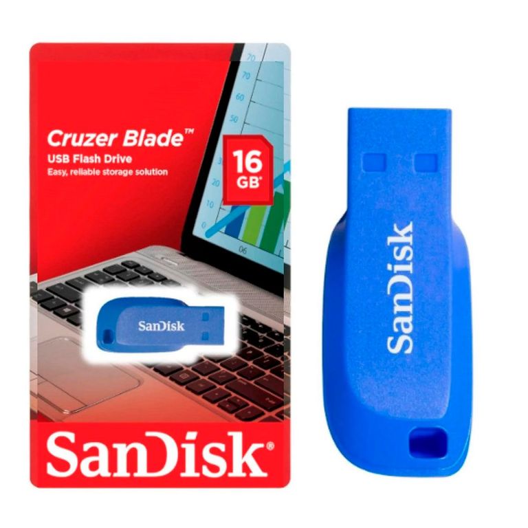 Memoria 16GB Cruzer Blade USB 20 Azul