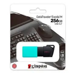 KINGSTON - Memoria USB 256GB 32 Dt Exodia M Neon Turquesa