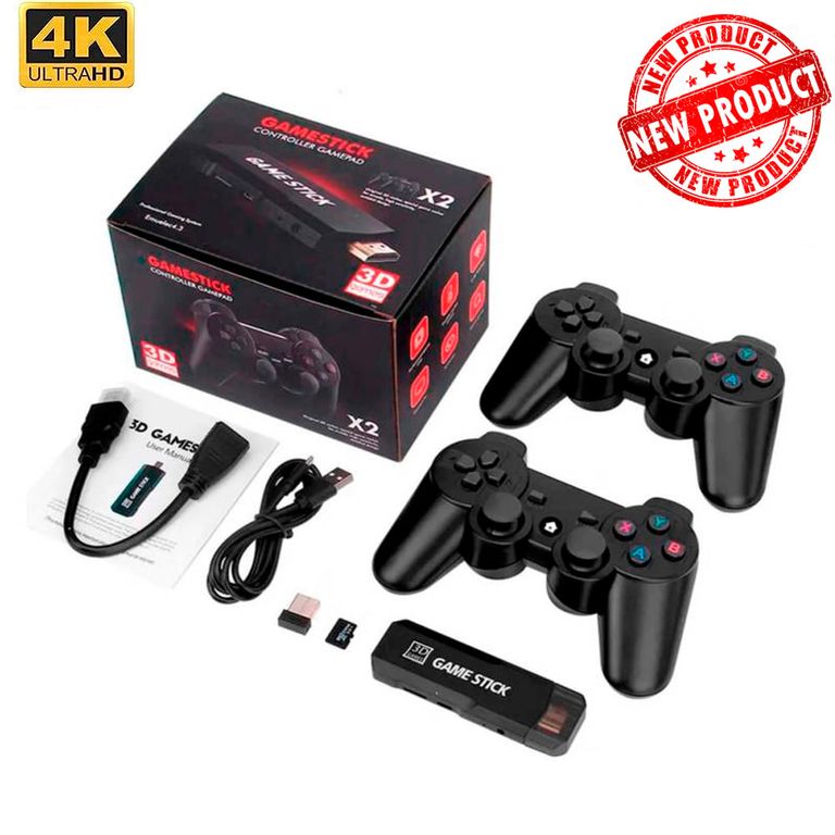 Consola Game Stick x2 Plus 30000 juegos mandos recargables