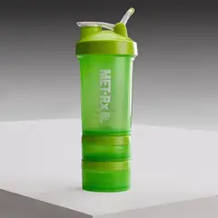 GENERICO - Tomatodo Batidor Shaker VERDE con dispensador vitamínico 3 Piezas