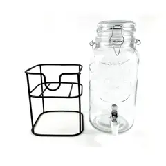 ICHIMATSU - Dispensador de Vidrio 3.8 Lt con tapa hermética con Rack