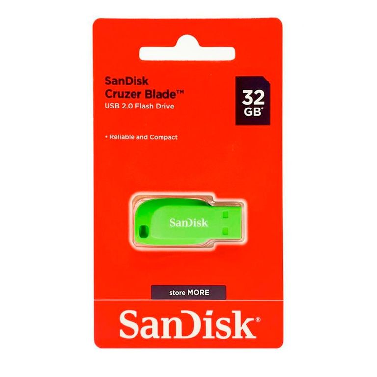 Memoria 32GB Cruzer Blade USB 20 Verde