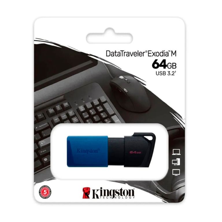 Memoria USB 32 64GB Data Traveler Exodia M - Azul