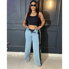 BENCUS JEANS - Pantalon Track Jeans Adibreak Negro