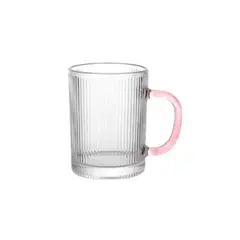 GENERICO - Taza de vidrio Rainbow Mug Rosada 390ml