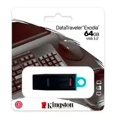 KINGSTON - Memoria USB 32 64GB Exodia Dtx Negro
