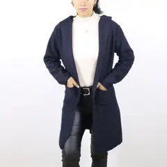 GENERICO - CAPA LARGA CON BOLSILLO Y CAPUCHO ESTILO CASUAL