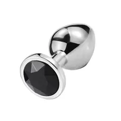 GENERICO - Plug Sex de Metal Estilo Diamante - Talla L Color Negro