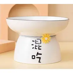 GENERICO - ZenBowl Comedero Elevado de Cerámica con Diseño Elegante