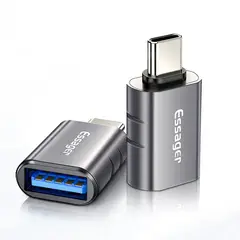 ESSAGER - Pack x 2 Adaptador OTG USB 3.0 Hembra a USB Tipo C Macho