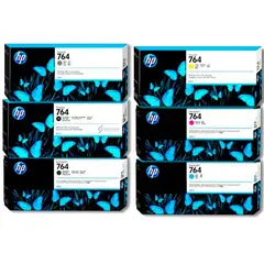 HP - Kit Tinta 764A Cyan Magenta Amarillo MateBlack PhotoBlack Gray