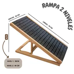 GENERICO - RAMPA Regulable 2 niveles para Mascotas