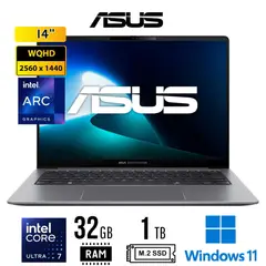 ASUS - LAPTOP ExpertBook P5405CSA-NZ0423X 14" WQXGA Intel Core Ultra 7 258V 32GB 1TB SSD W11 Pro