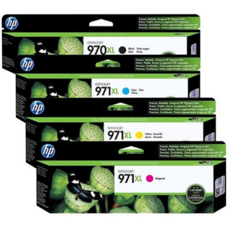 Kit Tinta 970XL971XL Cyan Magenta Amarillo Negro Original