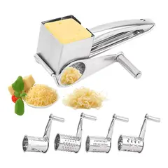 GENERICO - RALLADOR DE QUESO MANUAL INOXIDABLE 5 TAMBORES