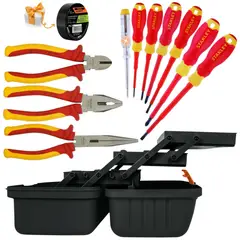 STANLEY - Alicates y desarmadores dieléctricos 1000V KIT caja de electricista