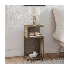 R&R MUEBLES - Mesa Lateral Koushi Marrón