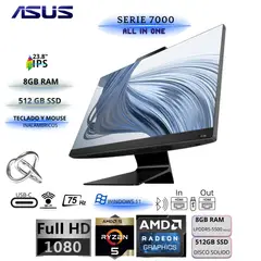 ASUS - All in One M3402 23.8" AMD Ryzen 5 8GB 512GB SSD Windows 11 Teclado y Mouse