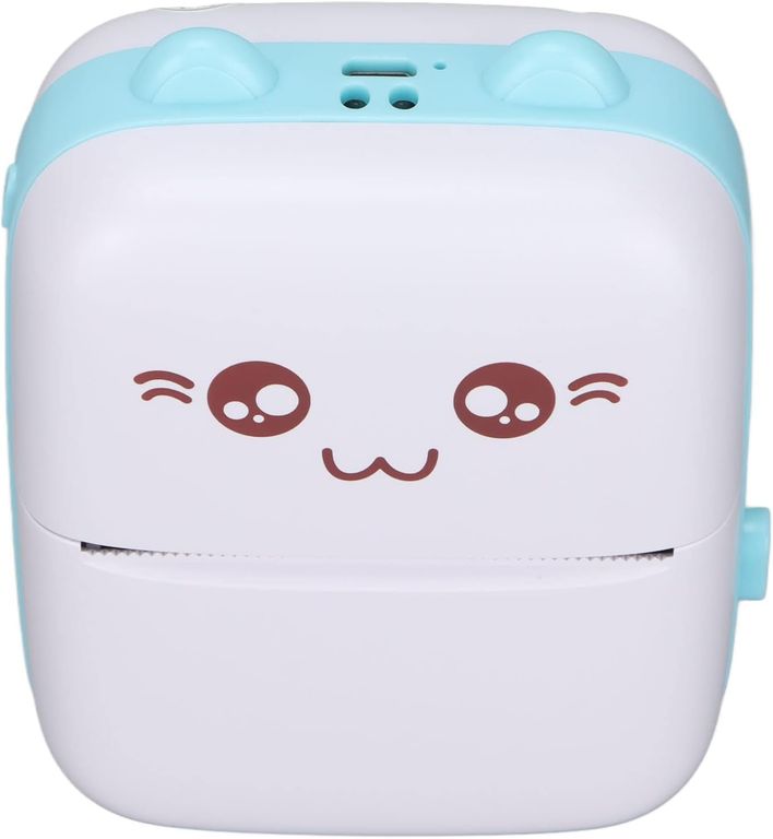 Mini impresora térmica Kawaii + papel adhesivo5 ROSADA