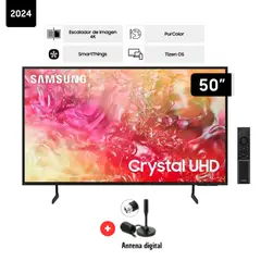 SAMSUNG - TELEVISOR 50" UN50DU7000G Crystal UHD 4K Smart TV (2024) + ANTENA DIGITAL