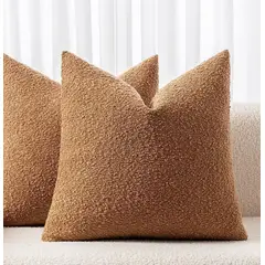 GENERICO - Cojín Earthy Decor boucle color tabaco