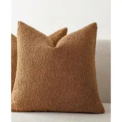 GENERICO - Cojín Bouclé tostado