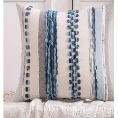 GENERICO - Cojín Geo turquesa algodón