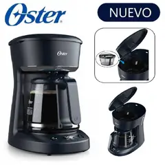 OSTER - Cafetera Progamable Filtro reutilizable BVSTDCP121B -Negra