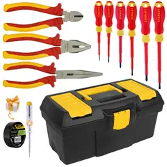 STANLEY - Alicates y desarmadores dieléctricos 1000V MALETA PORTA HERRAMIENTA
