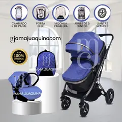 BABY - Coche Moisés Travel System «STAR VIP» con Porta bebé Blue