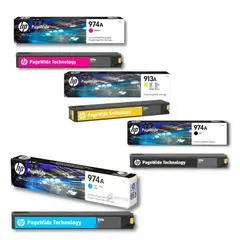 HP - Kit Tinta 974 Cyan Magenta Amarillo Negro
