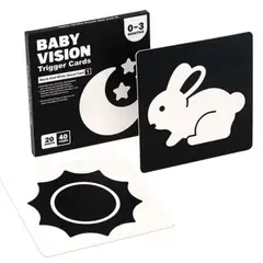 LA TIENDITA DE ALE APRENDE JUGANDO - Tarjetas en Alto contraste la Tiendita de Ale Blanco y negro 0 a 3 meses