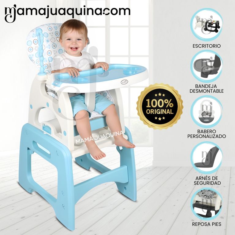 Silla de Comer 3 en 1 «VELLYER» Light Blue